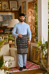 Pahlawan Bespoke Fit Baju Melayu Cekak Musang - Powder Blue