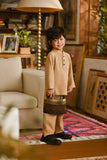 Pahlawan Bespoke Fit Kids Baju Melayu Cekak Musang - Latte