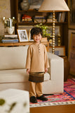 Pahlawan Bespoke Fit Kids Baju Melayu Cekak Musang - Latte