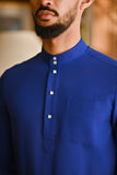 Pahlawan Bespoke Fit Baju Melayu Cekak Musang - Royal Blue