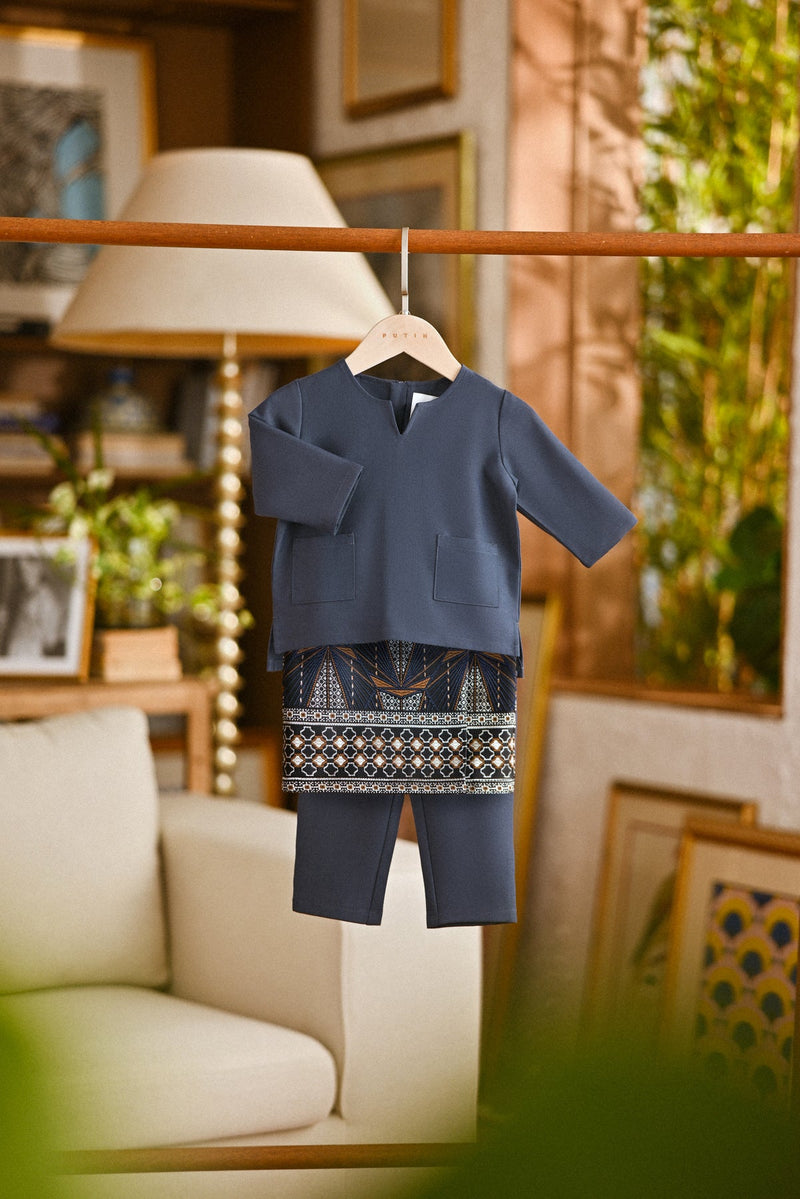 Pahlawan Smart Fit Babies Baju Melayu Teluk Belanga - Dark Slate Blue
