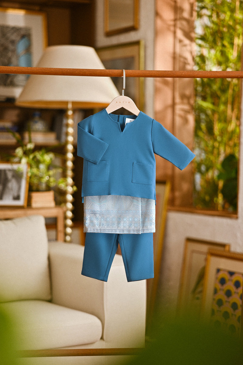 Pahlawan Smart Fit Babies Baju Melayu Teluk Belanga - Teal