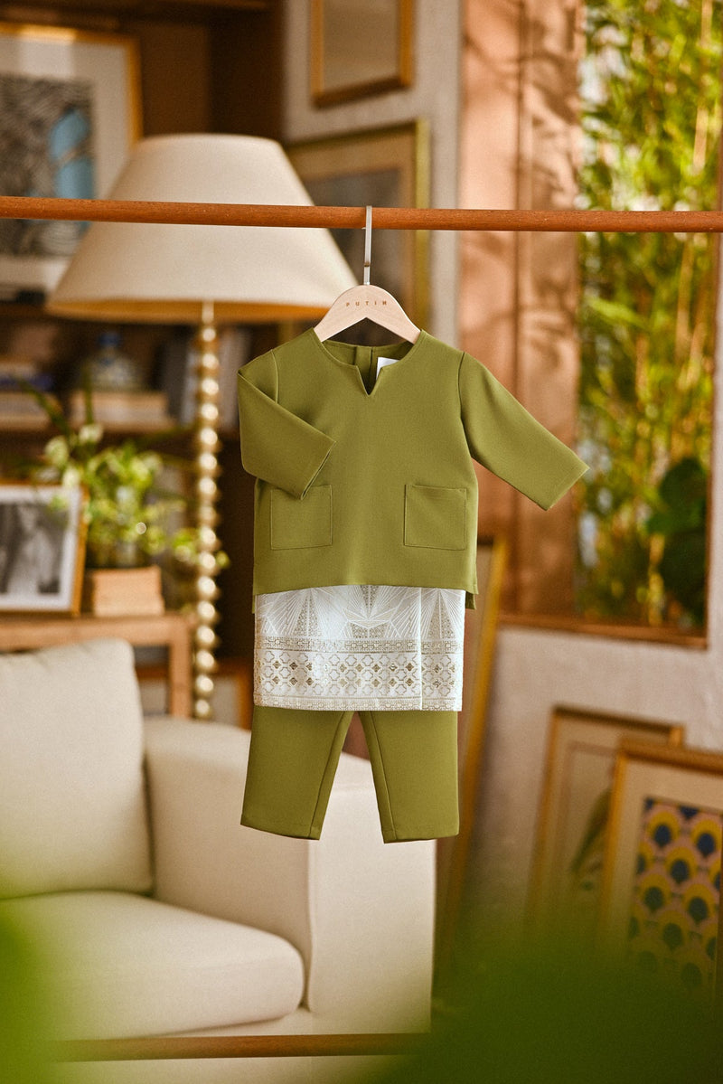 Pahlawan Smart Fit Babies Baju Melayu Teluk Belanga - Avocado