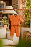Pahlawan Smart Fit Babies Baju Melayu Teluk Belanga - Burnt Orange