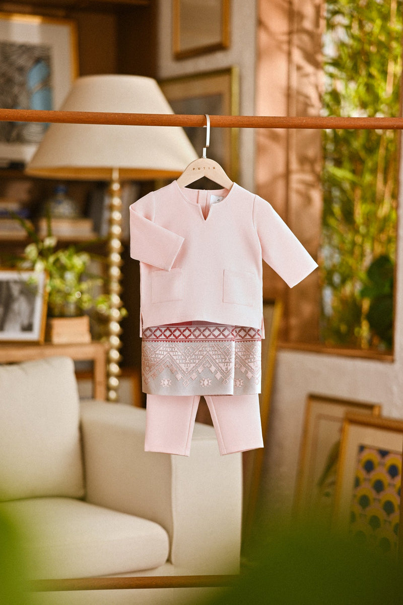 Pahlawan Smart Fit Babies Baju Melayu Teluk Belanga - Pearl Pink