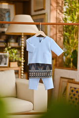 Pahlawan Smart Fit Babies Baju Melayu Teluk Belanga - Powder Blue