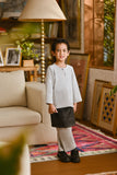 Pahlawan Smart Fit Kids Baju Melayu Teluk Belanga - Light Grey