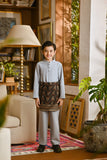 Pahlawan Bespoke Fit Kids Baju Melayu Cekak Musang - Gray