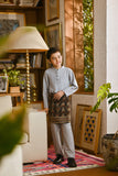 Pahlawan Bespoke Fit Kids Baju Melayu Cekak Musang - Gray
