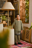 Pahlawan Smart Fit Kids Baju Melayu Teluk Belanga - Oil Green