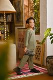 Pahlawan Smart Fit Kids Baju Melayu Teluk Belanga - Oil Green