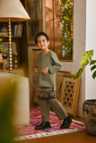 Pahlawan Smart Fit Kids Baju Melayu Teluk Belanga - Oil Green