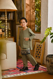 Pahlawan Smart Fit Kids Baju Melayu Teluk Belanga - Oil Green