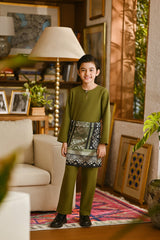 Pahlawan Smart Fit Kids Baju Melayu Teluk Belanga - Avocado