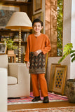 Pahlawan Smart Fit Kids Baju Melayu Teluk Belanga - Burnt Orange