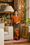 Pahlawan Smart Fit Kids Baju Melayu Teluk Belanga - Burnt Orange