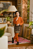 Pahlawan Smart Fit Kids Baju Melayu Teluk Belanga - Burnt Orange