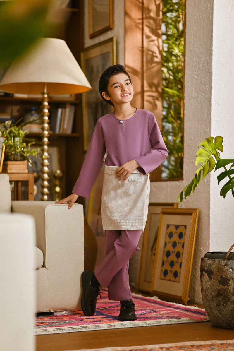 Pahlawan Smart Fit Kids Baju Melayu Teluk Belanga - Very Grape