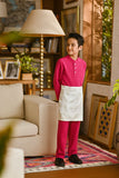 Pahlawan Bespoke Fit Kids Baju Melayu Cekak Musang - Fuchsia
