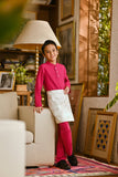 Pahlawan Bespoke Fit Kids Baju Melayu Cekak Musang - Fuchsia