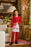 Pahlawan Smart Fit Kids Baju Melayu Teluk Belanga - Red Bud