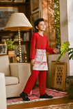 Pahlawan Smart Fit Kids Baju Melayu Teluk Belanga - Red Bud