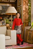 Pahlawan Bespoke Fit Kids Baju Melayu Cekak Musang - China Red
