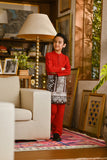 Pahlawan Bespoke Fit Kids Baju Melayu Cekak Musang - China Red