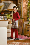 Pahlawan Smart Fit Kids Baju Melayu Teluk Belanga - Burgundy