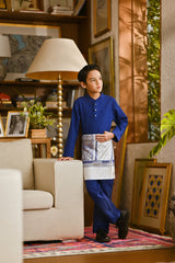 Pahlawan Bespoke Fit Kids Baju Melayu Cekak Musang - Royal Blue