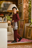 Pahlawan Smart Fit Kids Baju Melayu Teluk Belanga - Dark Burgundy