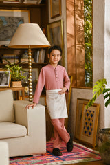 Pahlawan Bespoke Fit Kids Baju Melayu Cekak Musang - Dusty Rose