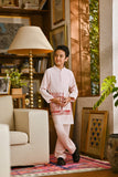 Pahlawan Bespoke Fit Kids Baju Melayu Cekak Musang - Baby Pink