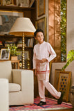 Pahlawan Bespoke Fit Kids Baju Melayu Cekak Musang - Baby Pink