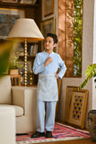 Pahlawan Bespoke Fit Kids Baju Melayu Cekak Musang - Ice Blue