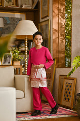 Pahlawan Smart Fit Kids Baju Melayu Teluk Belanga - Fuchsia