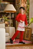Pahlawan Smart Fit Kids Baju Melayu Teluk Belanga - China Red
