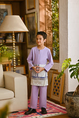 Pahlawan Smart Fit Kids Baju Melayu Teluk Belanga - Pastel Lilac