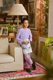 Pahlawan Smart Fit Kids Baju Melayu Teluk Belanga - Pastel Lilac