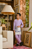 Pahlawan Smart Fit Kids Baju Melayu Teluk Belanga - Pastel Lilac