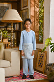 Pahlawan Smart Fit Kids Baju Melayu Teluk Belanga - Ice Blue