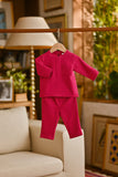 Pahlawan Bespoke Fit Babies Baju Melayu Cekak Musang - Fuchsia