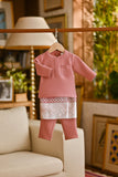 Pahlawan Bespoke Fit Babies Baju Melayu Cekak Musang - Dusty Rose