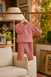 Pahlawan Bespoke Fit Babies Baju Melayu Cekak Musang - Dusty Rose