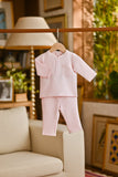 Pahlawan Bespoke Fit Babies Baju Melayu Cekak Musang - Baby Pink