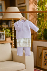 Pahlawan Bespoke Fit Babies Baju Melayu Cekak Musang - Baby Lavender
