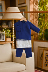 Pahlawan Bespoke Fit Babies Baju Melayu Cekak Musang - Royal Blue
