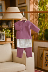 Pahlawan Bespoke Fit Babies Baju Melayu Cekak Musang - Very Grape