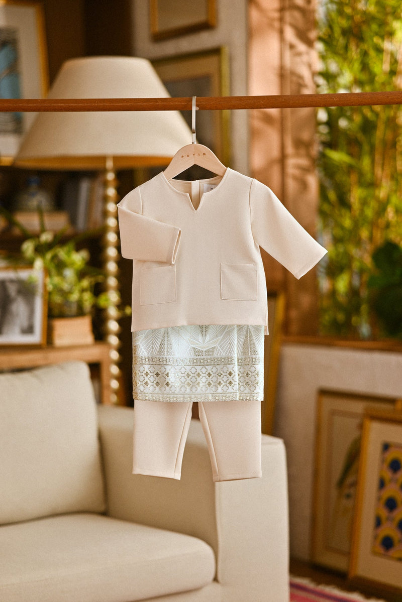 Pahlawan Smart Fit Babies Baju Melayu Teluk Belanga - Light Cream