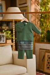 Pahlawan Smart Fit Babies Baju Melayu Teluk Belanga - Hunter Green